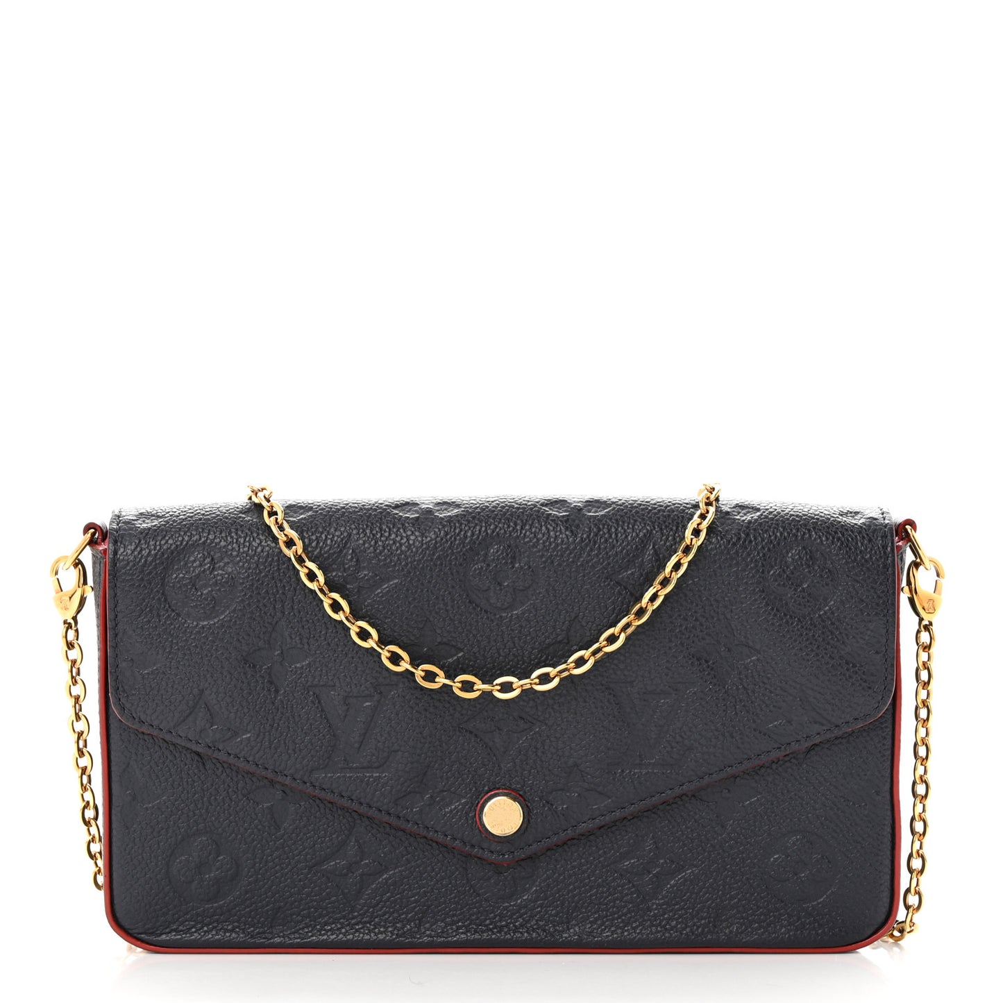Empreinte Pochette Felicie Chain Wallet Marine Rouge