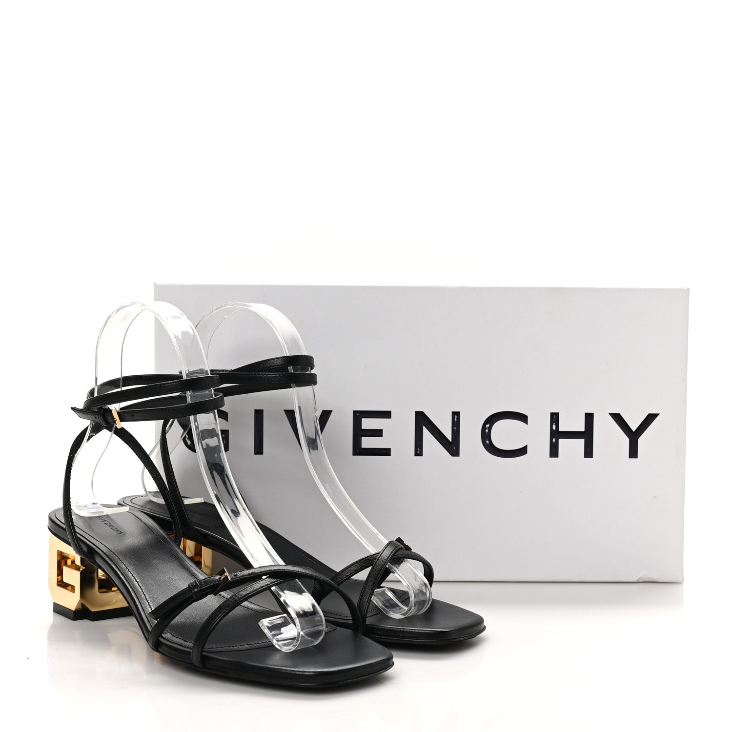 Givenchy Lambskin 4G Cube 45 Strap Sandals 37 Black 9 of 9