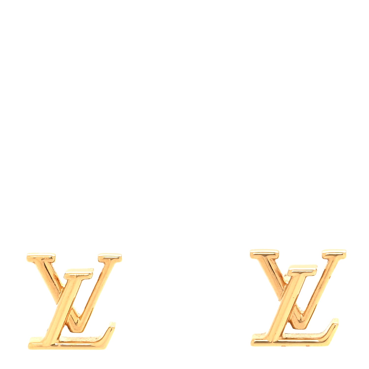 Louis Vuitton Metal LV Iconic Earrings Gold 1 of 6