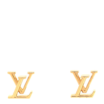 Louis Vuitton Metal LV Iconic Earrings Gold 1 of 6