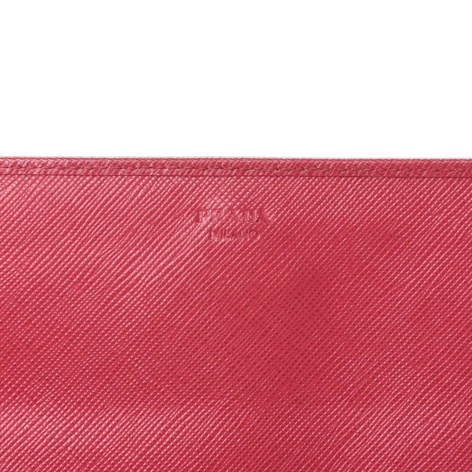Prada Saffiano Metal Oro Chain Wallet Peonia 8 of 10