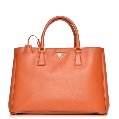 Prada Saffiano Lux Large Tote Papaya 1 of 9