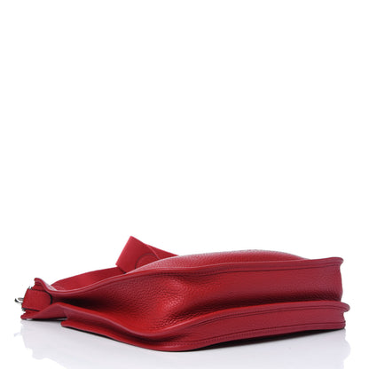 Hermes Taurillon Clemence Evelyne III PM Rouge Casaque 4 of 12