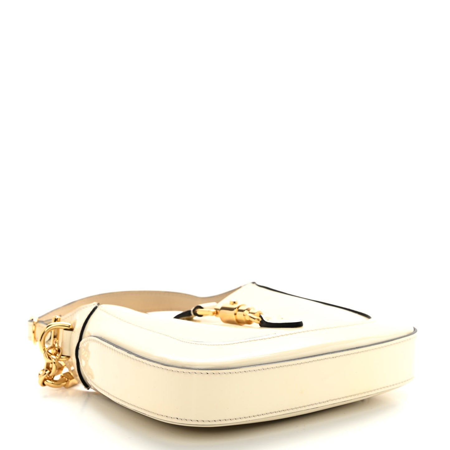 Patent Mini Jackie 1961 Crystal Hobo Mystic White