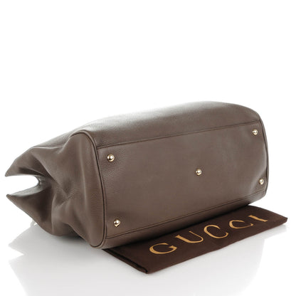 Gucci Calfskin Large Bamboo Shopper Tote Grey Field 4 of 8