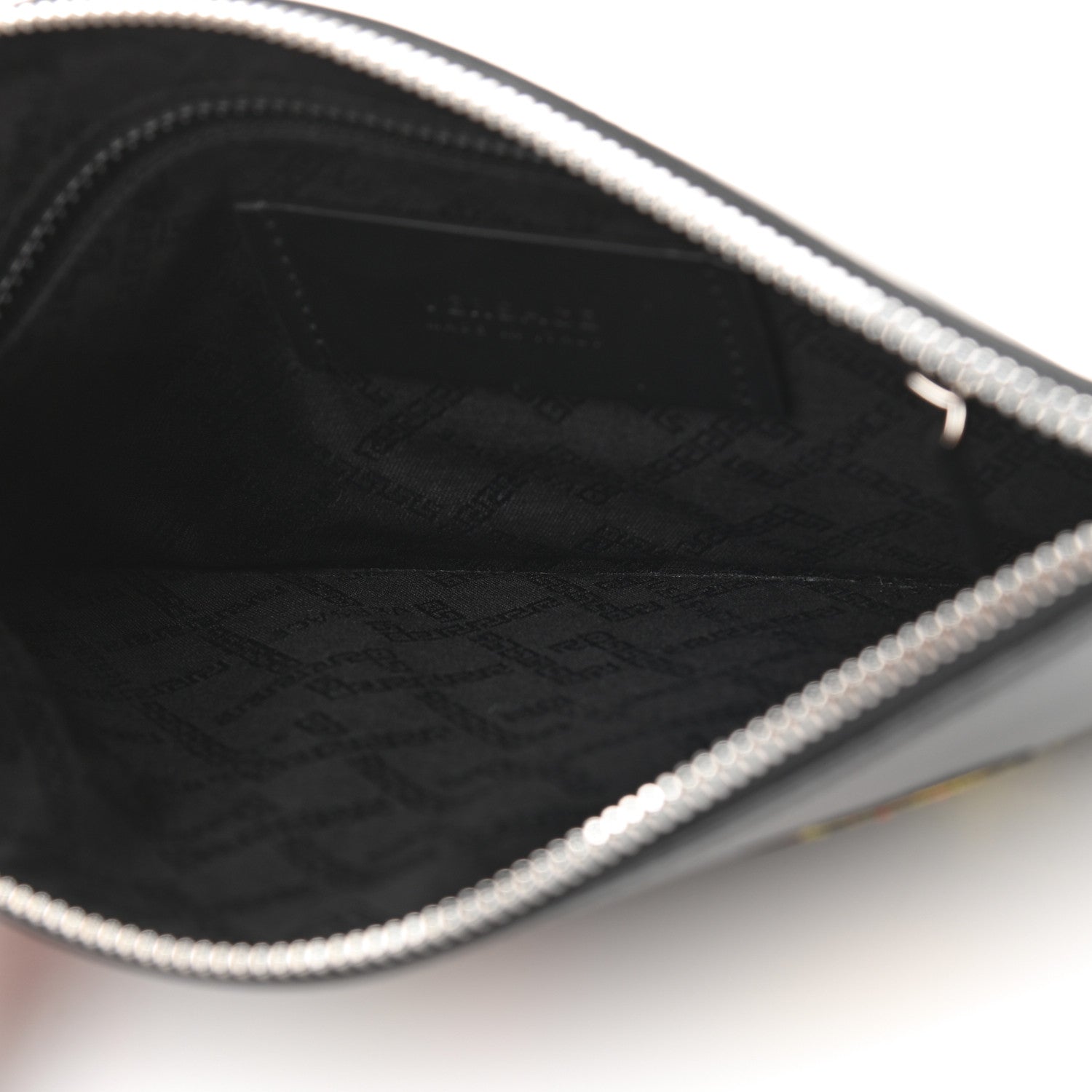 Versace Calfskin Small Embroidered Hearts Logo Clutch 5 of 9