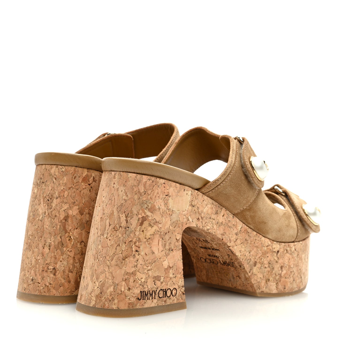 Rattan Velvet Suede Fayence Wedge 95 Sandals 39.5 Brown