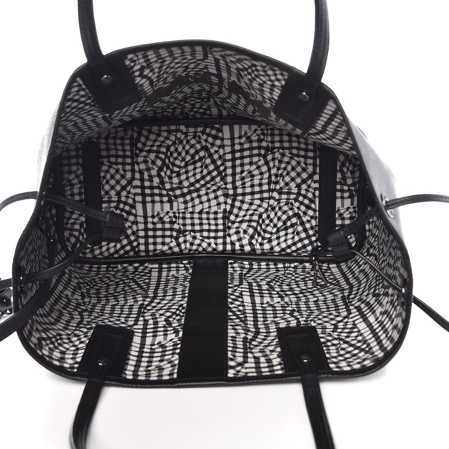 MCM Visetos Medium Liz Reversible Shopper Tote Black 7 of 12