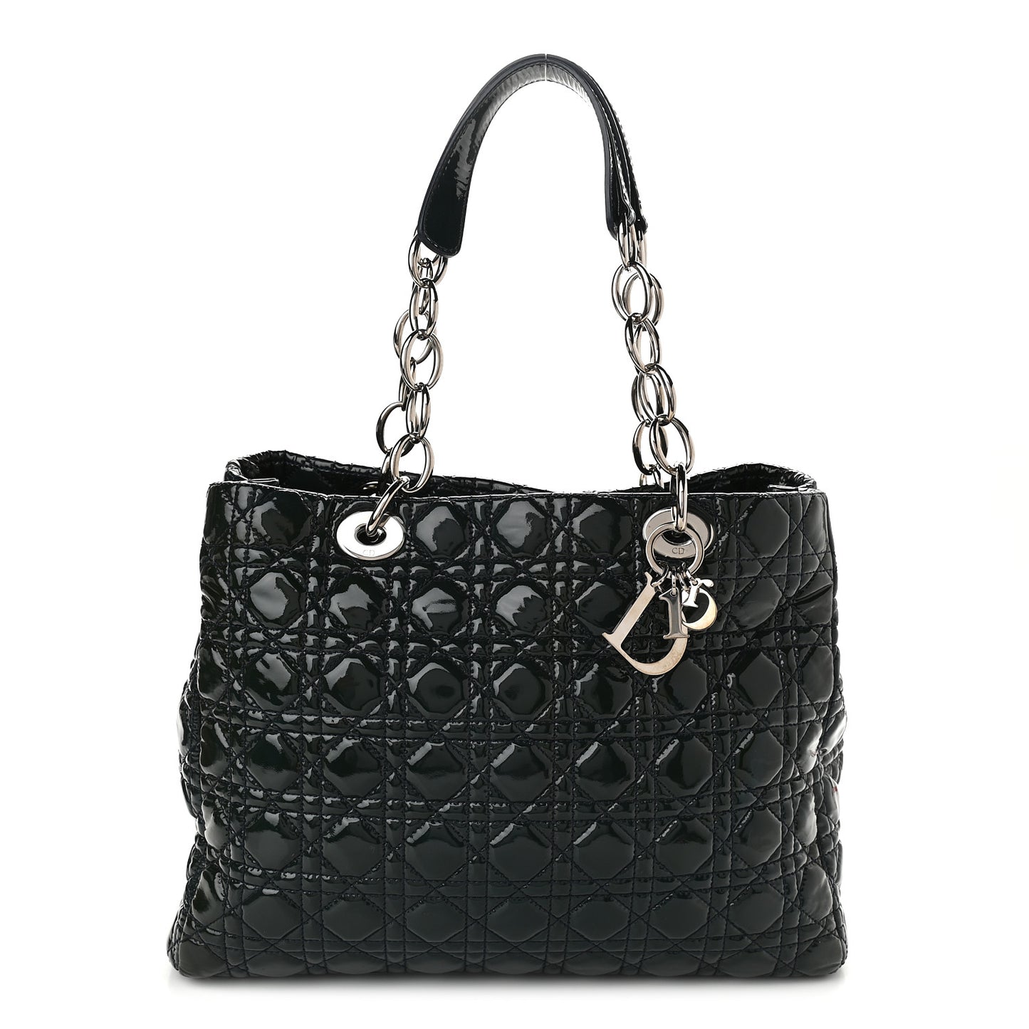 Patent Cannage Large Lady Dior Green