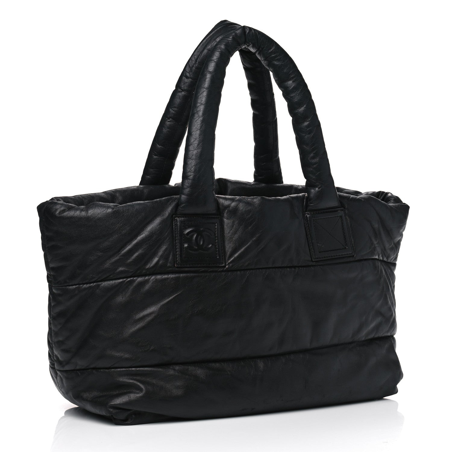 Chanel Lambskin Quilted Medium Coco Cocoon Reversible Tote Black 2 of 9