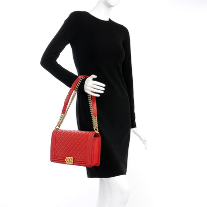 Chanel Lambskin Quilted New Medium Boy Flap Red 3 of 8