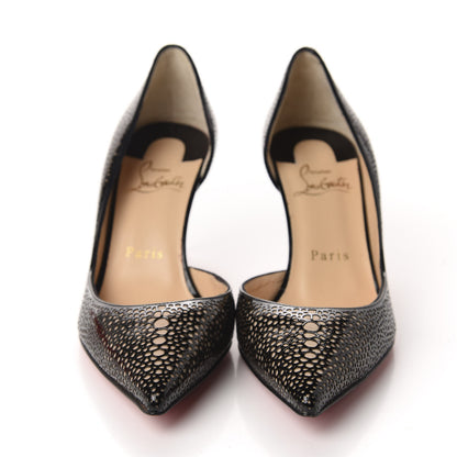 Christian Louboutin Patent Glitter Galupump 70 Pumps 35.5 Black Gold 2 of 9
