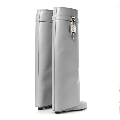Givenchy Calfskin Shark Lock Pant Boots 39 Grey 5 of 17