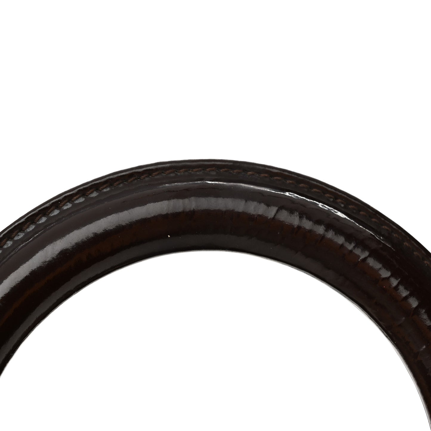 Patent Cannage Medium Lady Dior Dark Brown