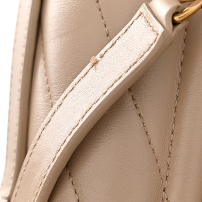 Saint Laurent Calfskin Y Quilted Monogram Medium Loulou Chain Satchel Dark Beige 14 of 15