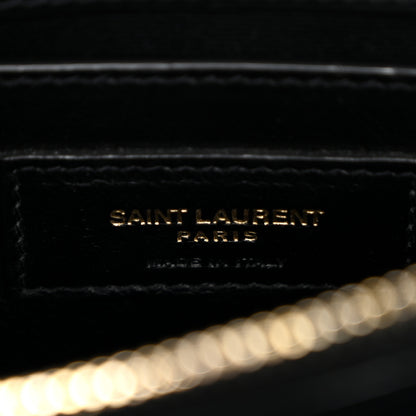 Saint Laurent Calfskin Y Quilted Monogram Small Loulou Chain Satchel Black Black 6 of 12