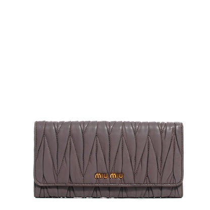 Miu Miu Nappa Matelasse Flap Wallet 1 of 7