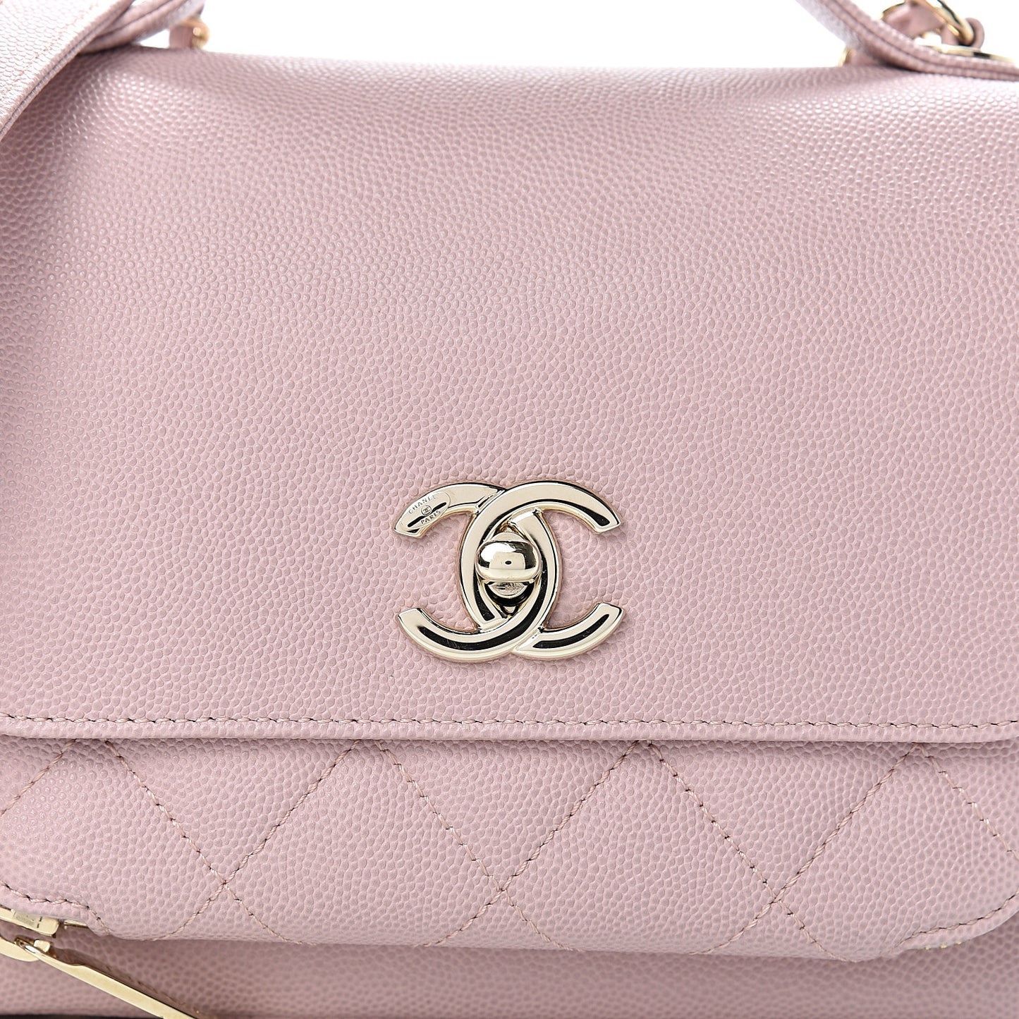 Caviar Quilted Small Business Affinity Flap Light Pink