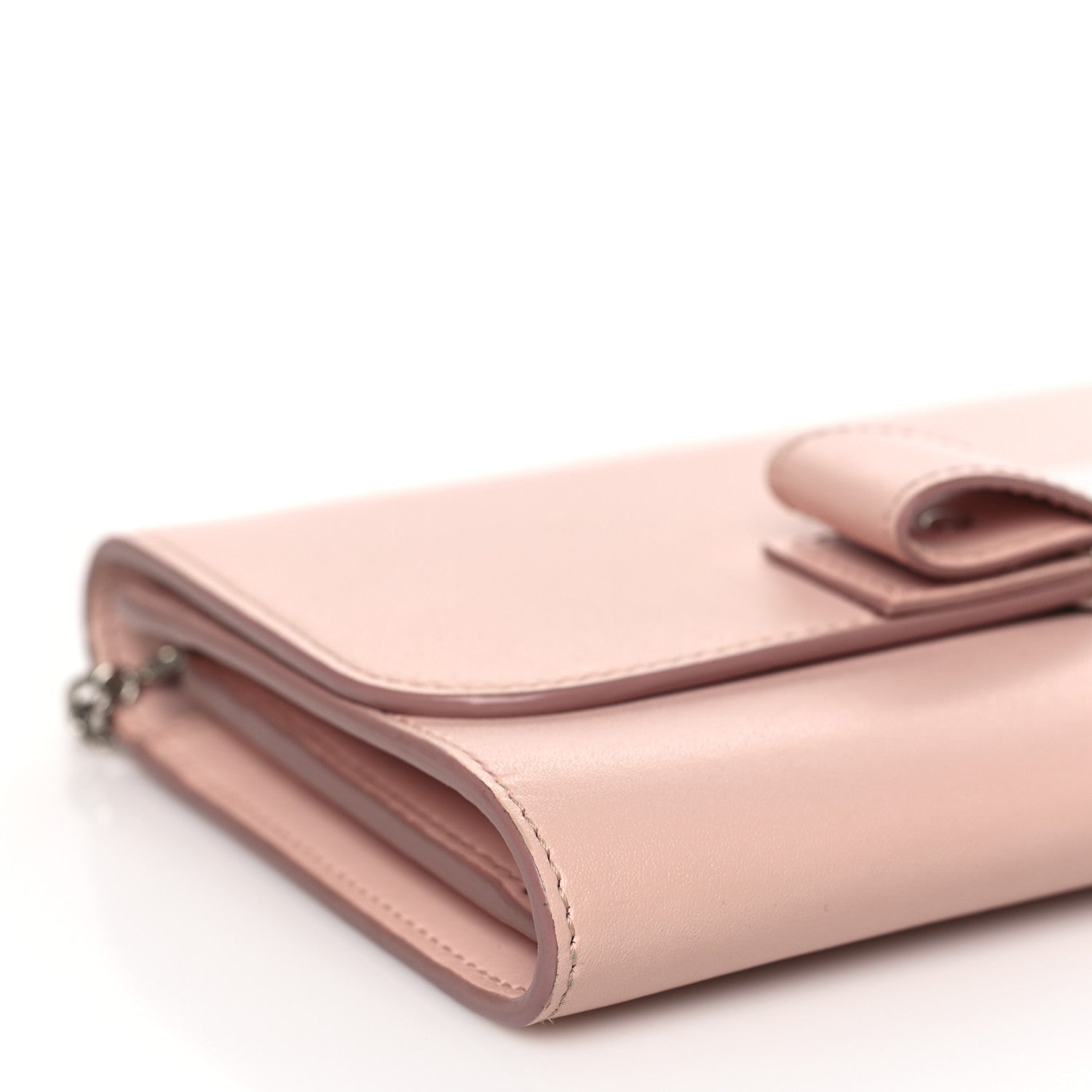 Salvatore Ferragamo SALVATORE FERRAGAMO Calfskin Vara Bow Chain Flap Crossbody Pink 9 of 12