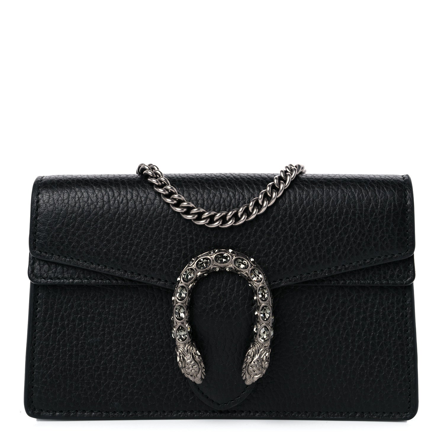 Gucci Calfskin Super Mini Dionysus Shoulder Bag Black 1 of 8