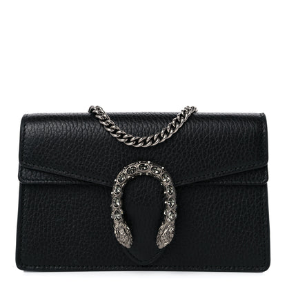 Gucci Calfskin Super Mini Dionysus Shoulder Bag Black 1 of 8