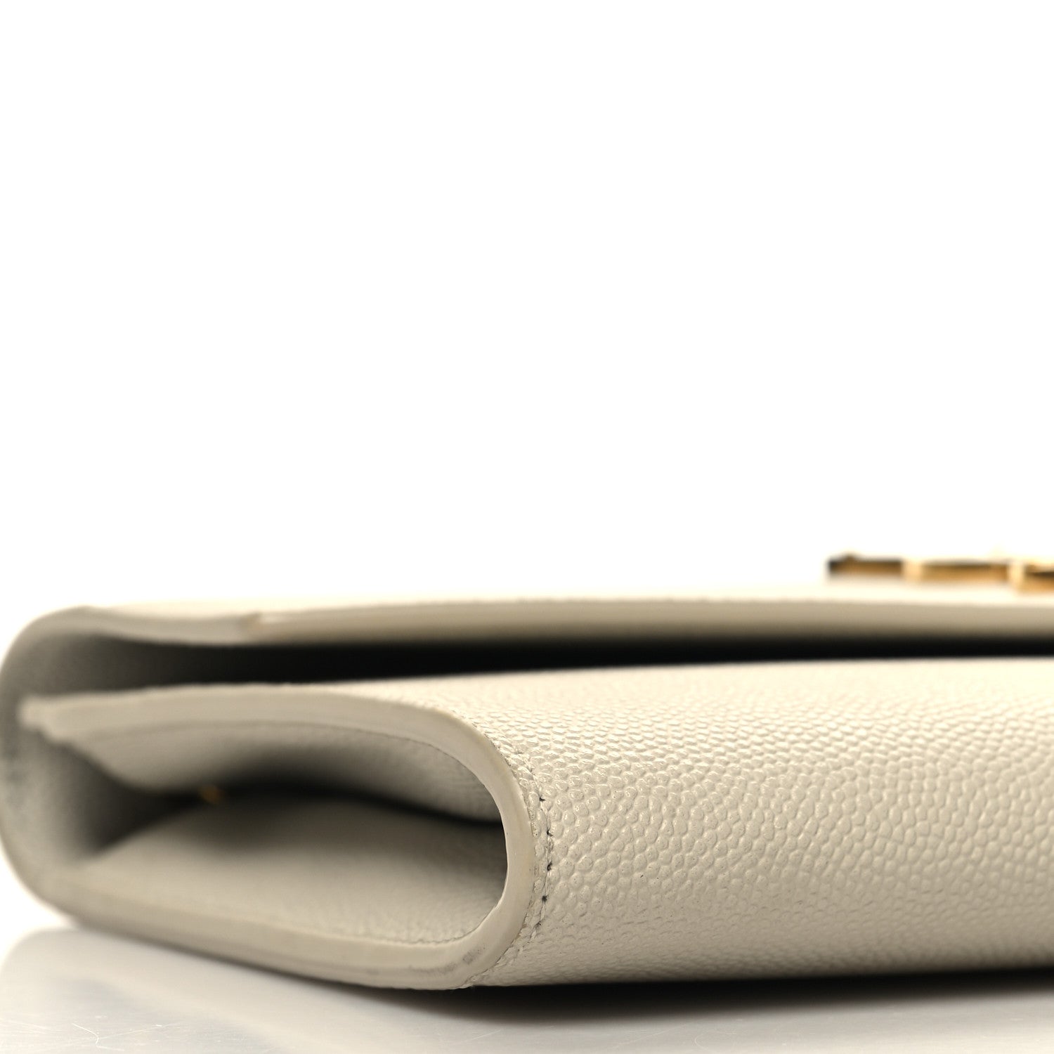 Saint Laurent Grain De Poudre Monogram Uptown Chain Wallet Crema Soft 10 of 12