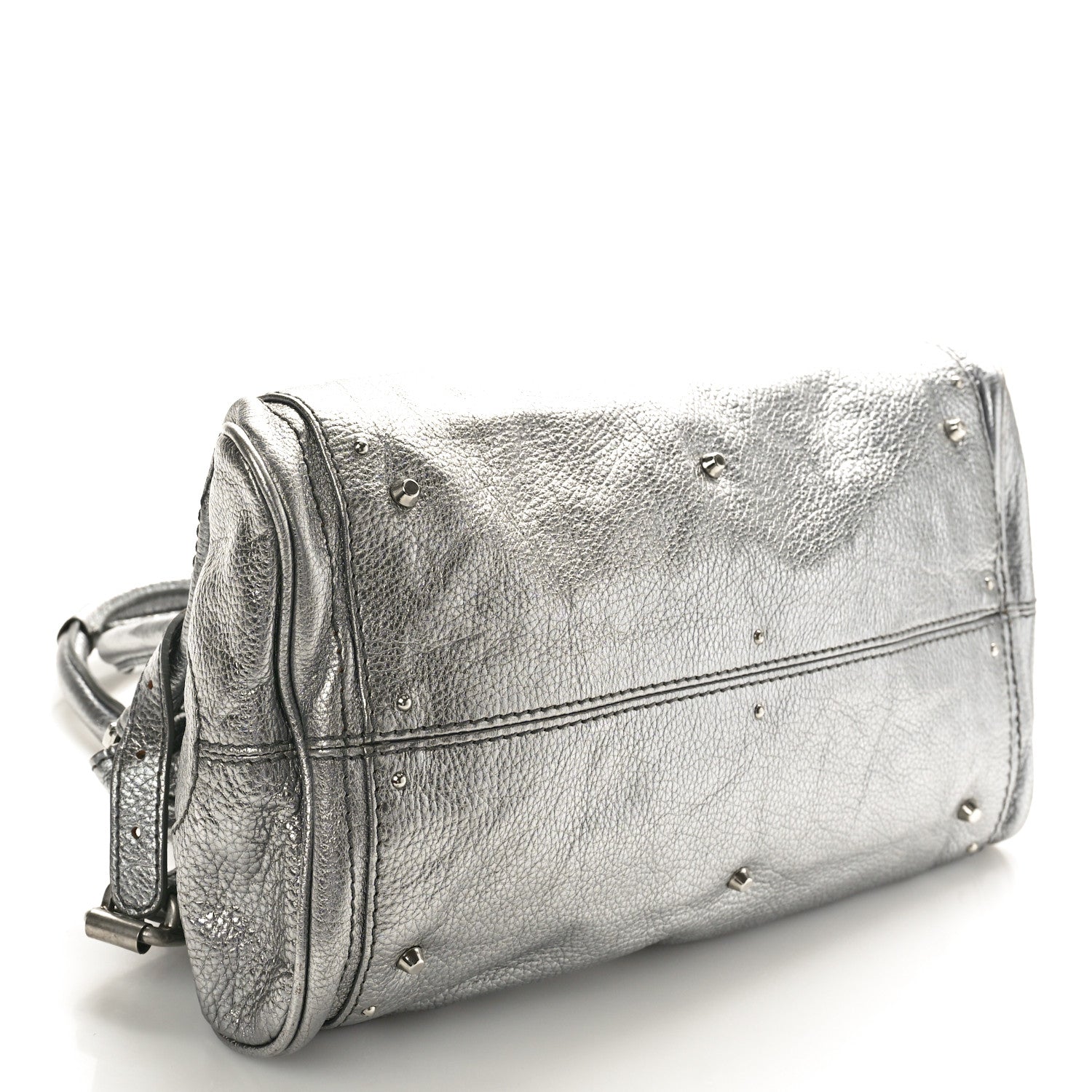 Chloe Metallic Calfskin Medium Paddington Satchel Argent 4 of 13