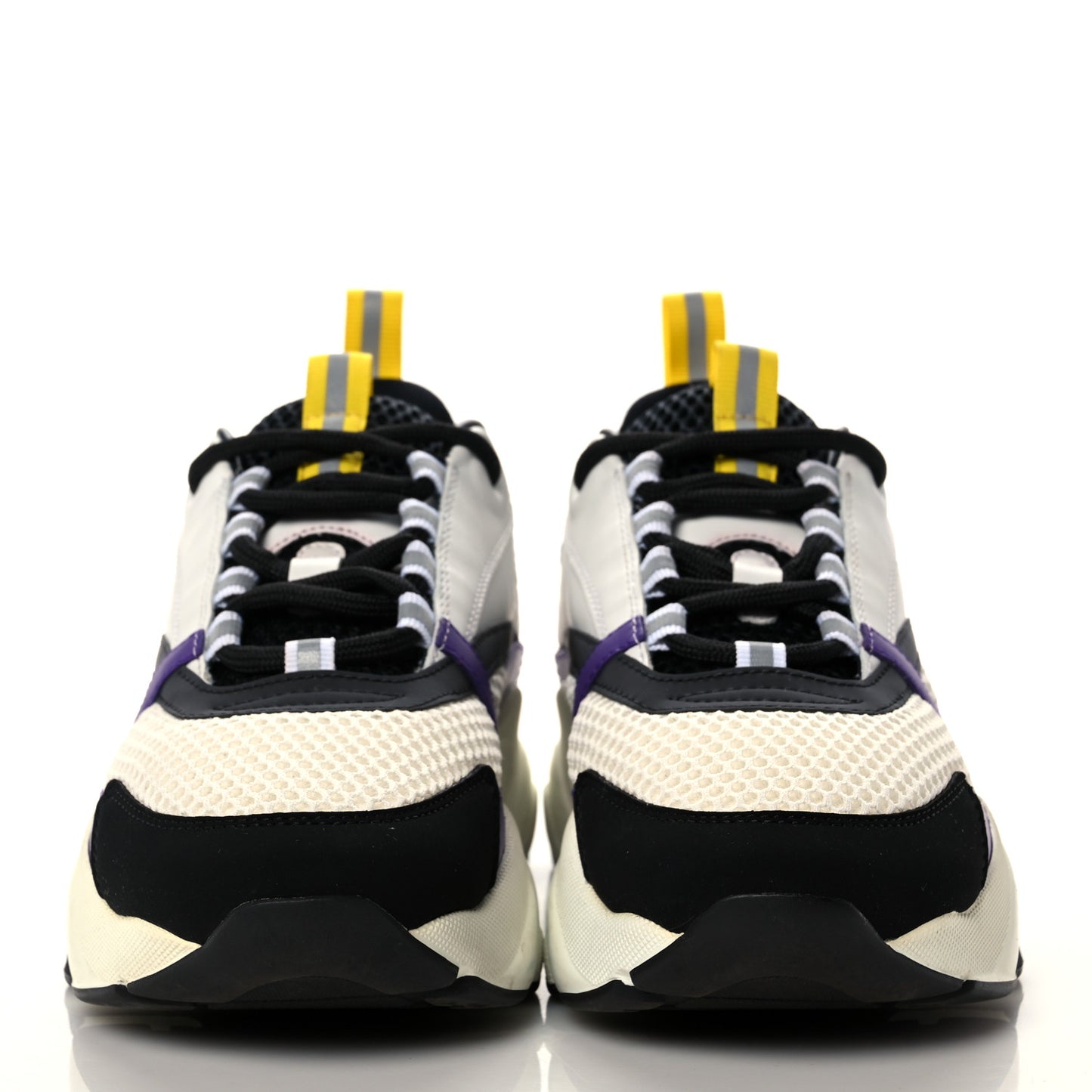 Technical Mesh Calfskin Mens B22 Sneakers 40 Violet White