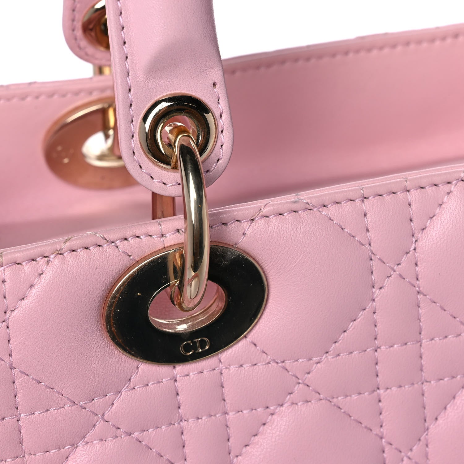 Christian Dior Lambskin Cannage Medium Lady Dior Light Pink 12 of 12