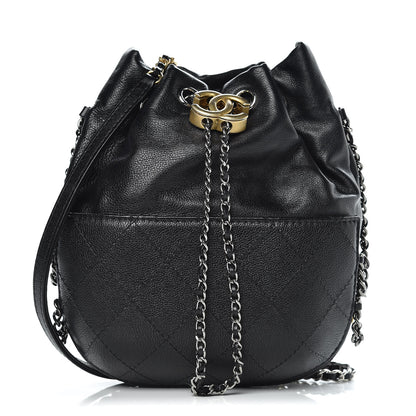 Chanel Calfskin Quilted Small Gabrielle Bucket Black 1 of 10