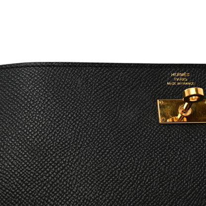 Hermes Epsom Kelly Longue Wallet Black 7 of 8