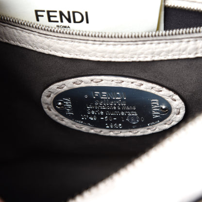 Fendi Cuoio Romano Selleria Vitello Dolce Lace Up Lei Boston Tote Camelia Milk Grigio Polvere 8 of 12