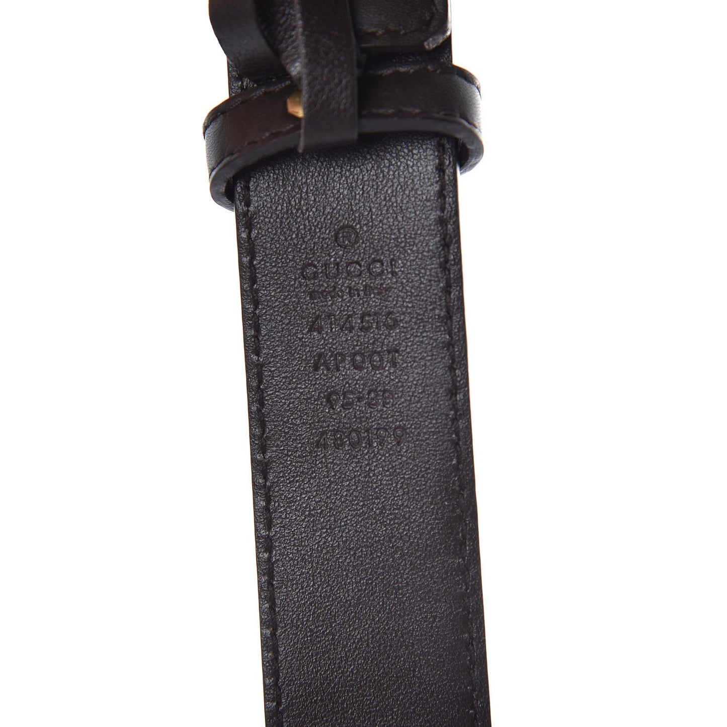 Moon Calfskin Double G 30mm Belt 95 38 Dark Cocoa