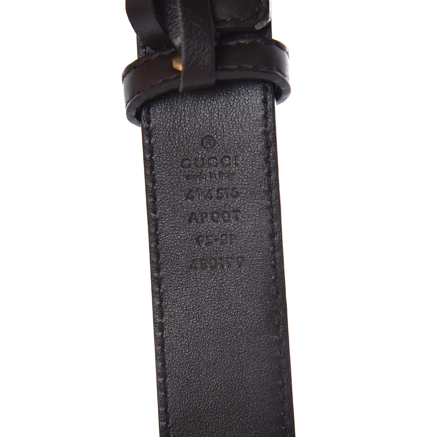 Gucci Moon Calfskin Double G 30mm Belt 95 38 Dark Cocoa 6 of 6