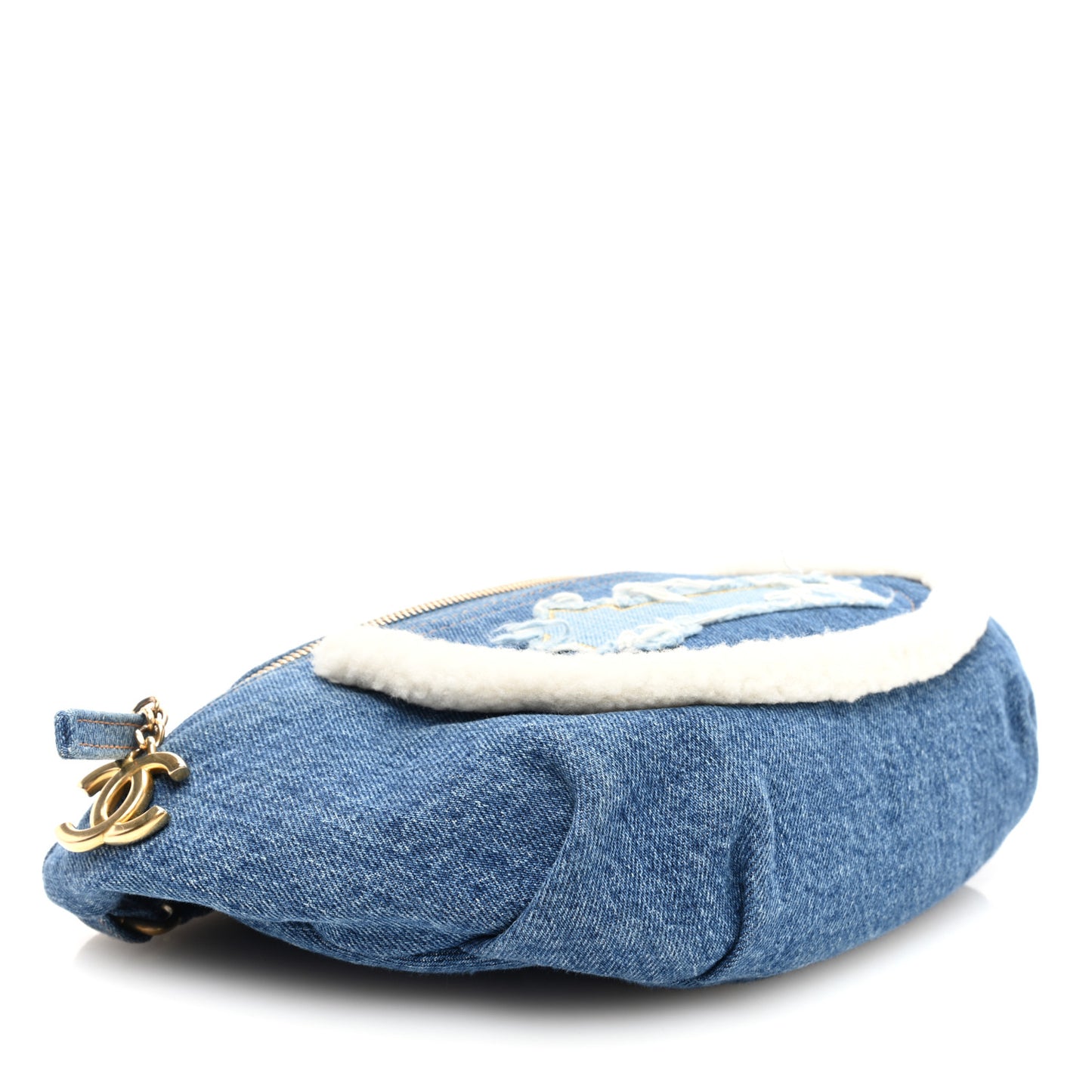 Denim Sherling Egyptian Waist Bag Blue