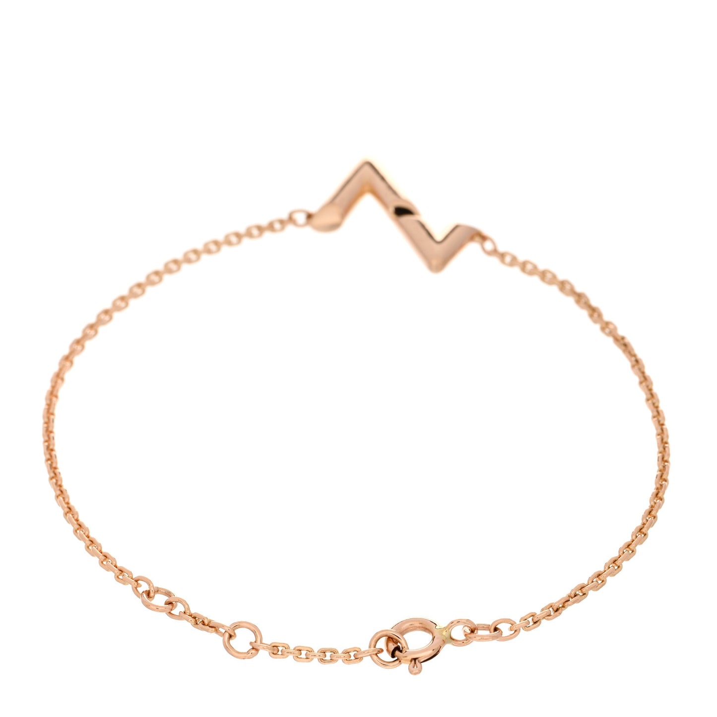 18K Pink Gold Volt Upside Down Chain Bracelet