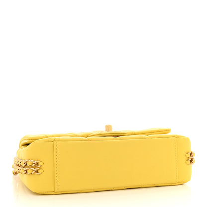Chanel Caviar Quilted Mini CC You Flap Yellow 4 of 11