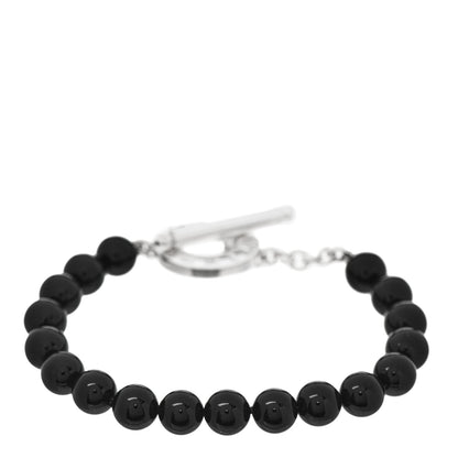 Tiffany Sterling Silver Black Onyx Bead Toggle Bracelet 2 of 3