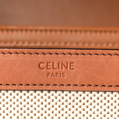 Celine Textile Calfskin Classique Triomphe Bag Natural Tan 6 of 11