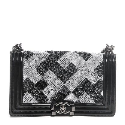 Chanel Sequin Medium Boy Flap Bag Black 1 of 7
