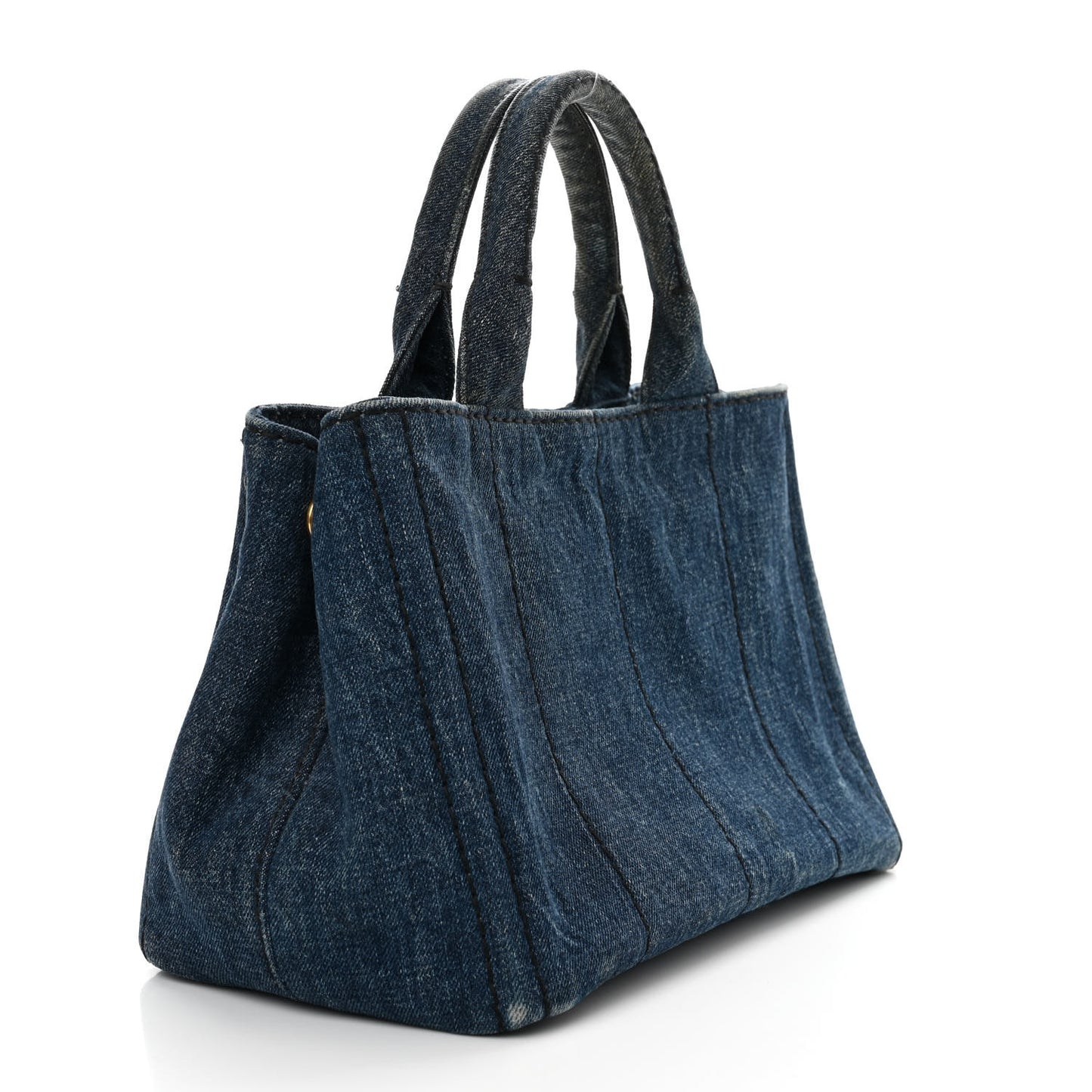 Denim Canapa Small Logo Tote Avio