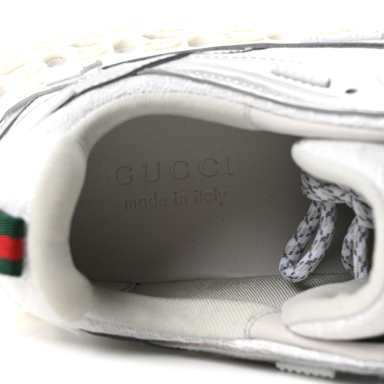 Gucci Metallic Demetra Mesh Cub3d Mens Sneakers 10 Grey White 8 of 10