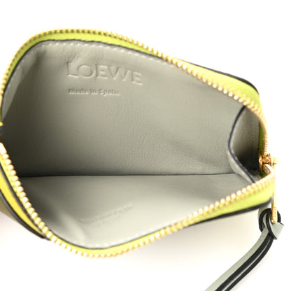 Loewe Soft Grained Calfskin Coin Card Holder Lime Yellow Avocado 5 of 8