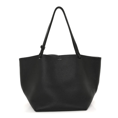 The Row Grained Calfskin Park Tote Three Black 1 of 9