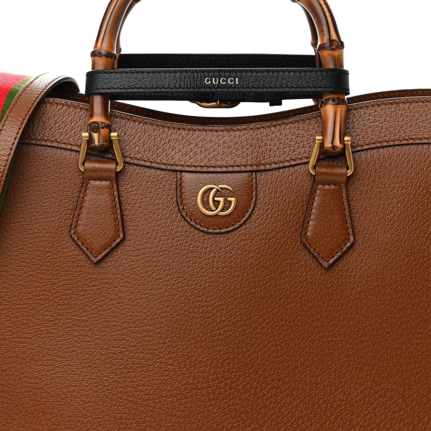 Gucci Wonka Grain Calfskin Large Diana Tote Bag Cuir Black 7 of 12