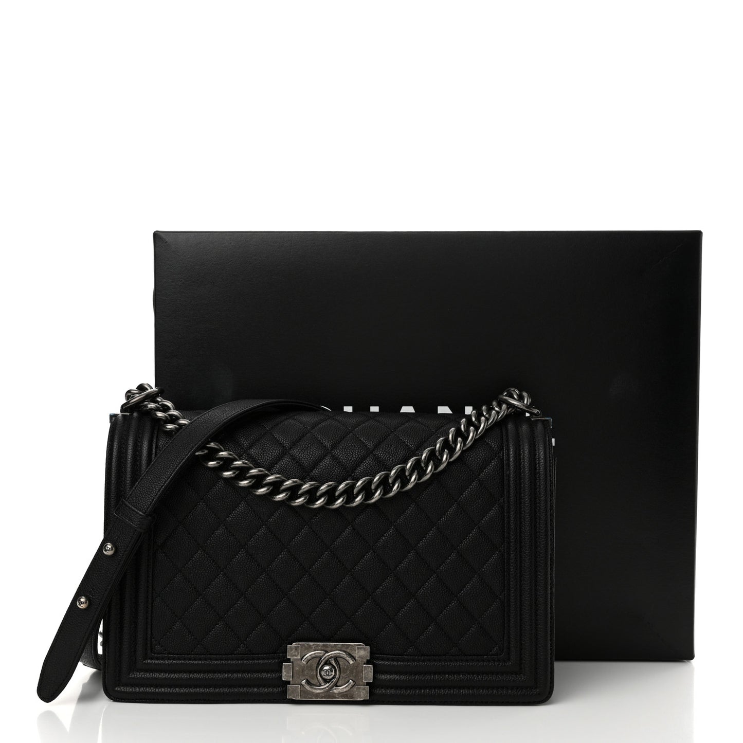 Caviar Quilted New Medium Boy Flap Black