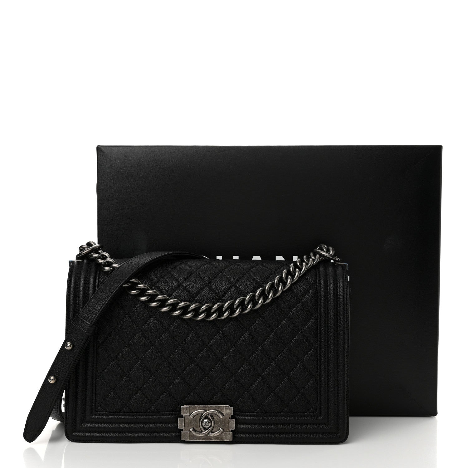 Chanel Caviar Quilted New Medium Boy Flap Black 11 of 11