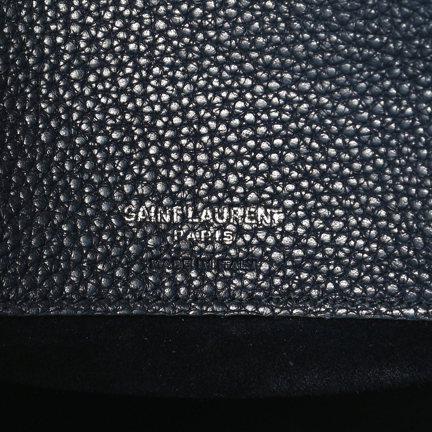 Grained Calfskin Baby Supple Sac De Jour Navy