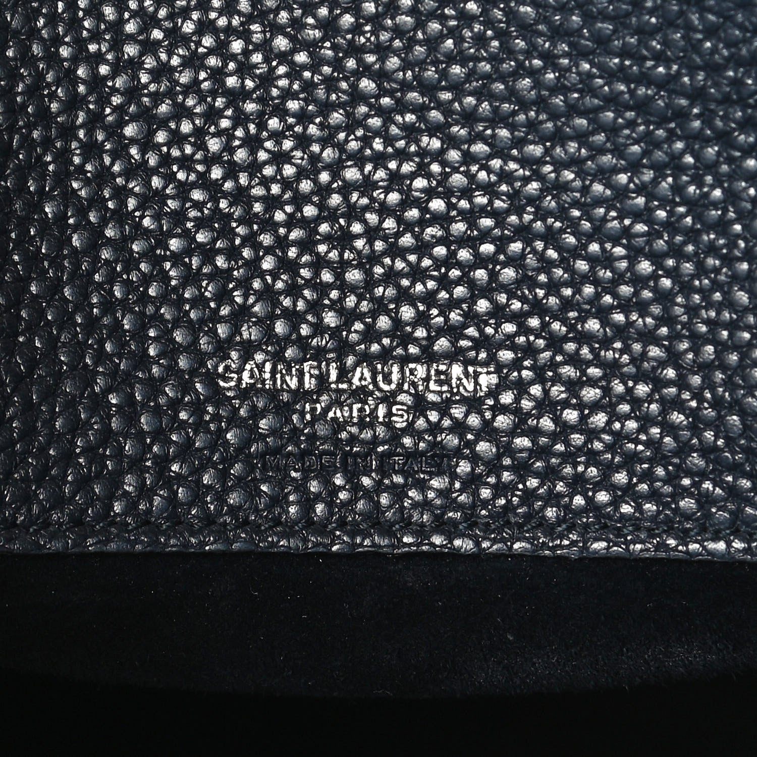 Saint Laurent Grained Calfskin Baby Supple Sac De Jour Navy 6 of 12