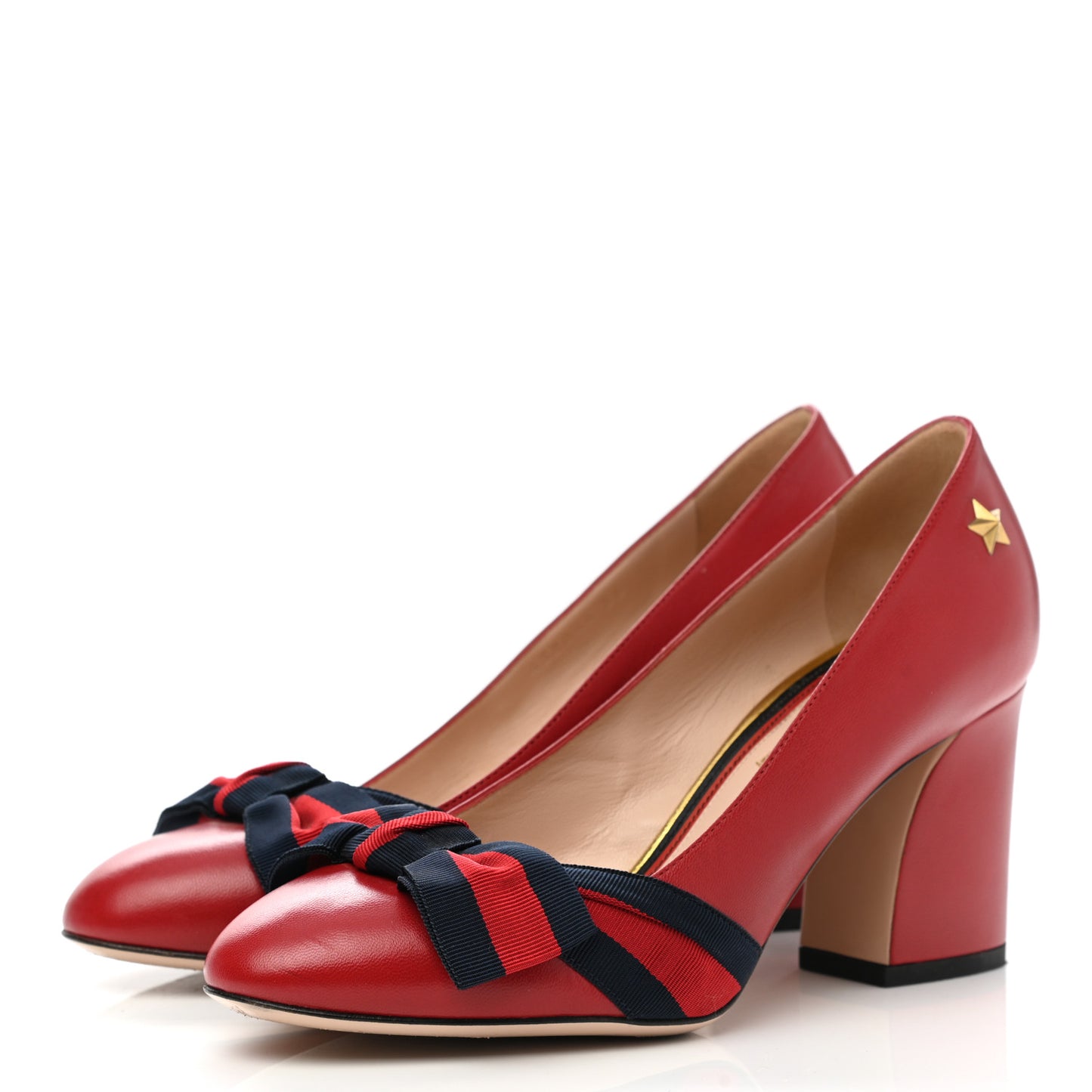 Calfkin Web Bow Pumps 36 Hibiscus Red